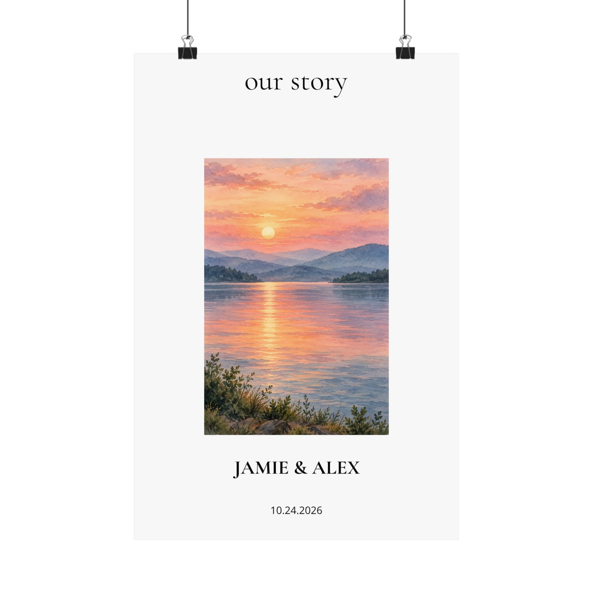 Our Story — Personalized Couple Print