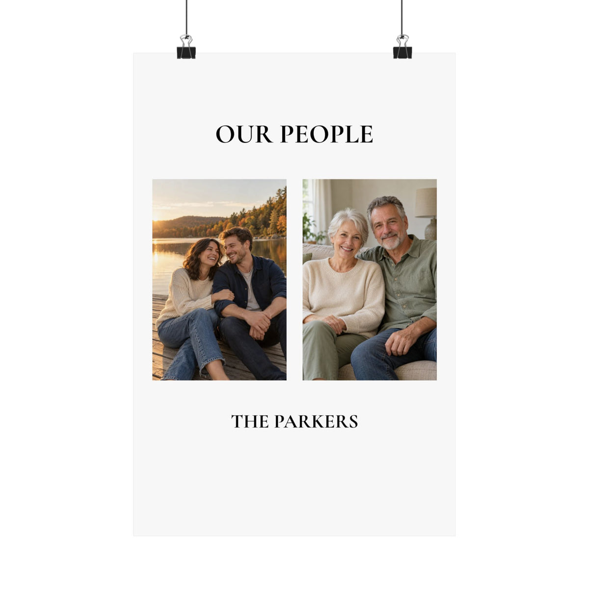 Family Chapters - Personalized Two-Photo Print