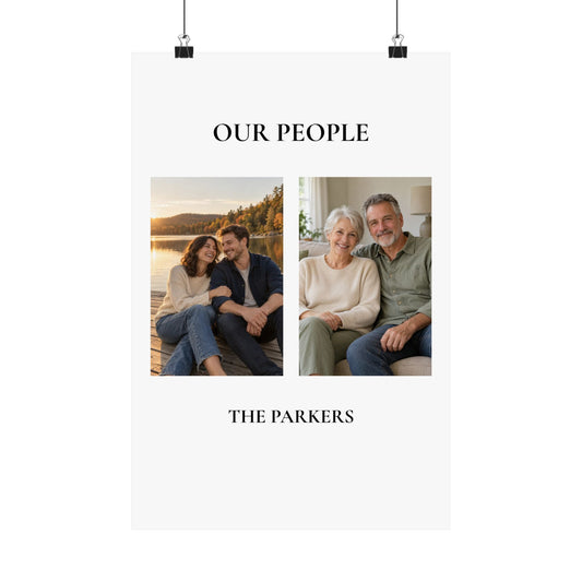 Family Chapters - Personalized Two-Photo Print